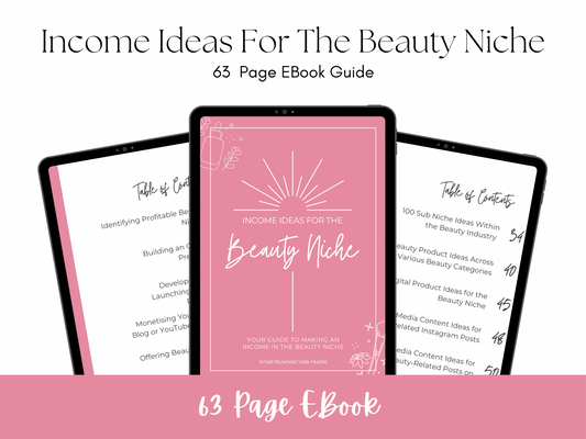 Income Ideas For The Beauty Niche EBook