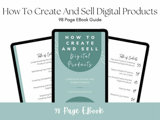 How To Create And Sell Digital Products EBook